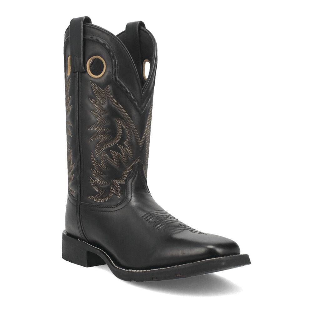 Laredo Kane Black Leather Square Toe Cowboy Boots Men’s 9.5 EW NEW/NIB!!